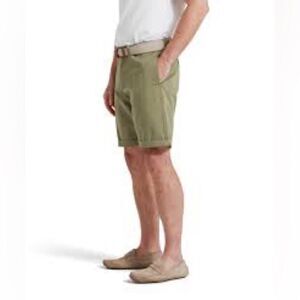 BUNGALOW BRAND 40 Unisex 100% Silk Wet Sand Pleated Front Silk Bermuda Shorts